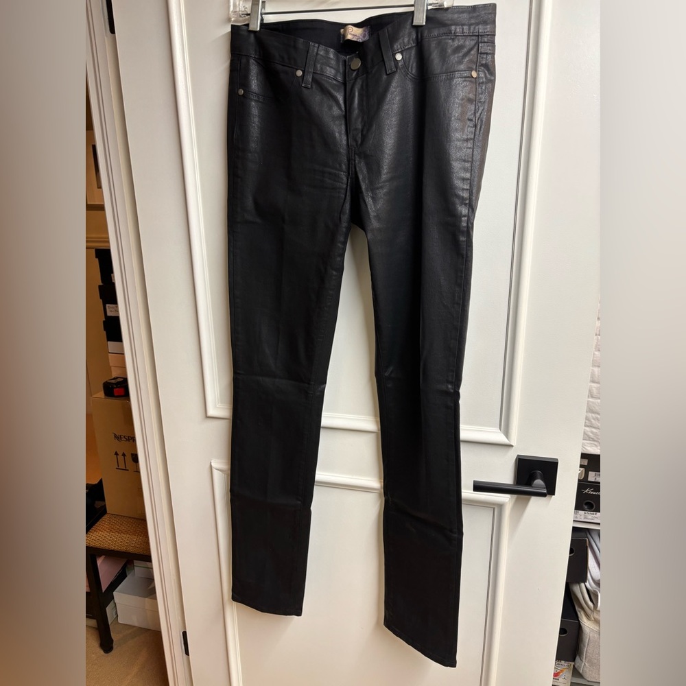 Paige coated Black Women's skinny jeans